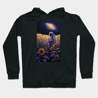 Lonely Astronaut In A Sunflower Field Hoodie